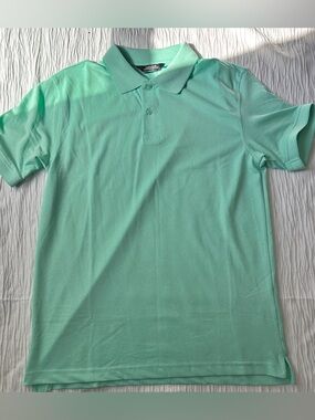 Member’s Mark Stretch Pique Polo Shirt‎ Green Mint Short Sleeve Mens S NWT